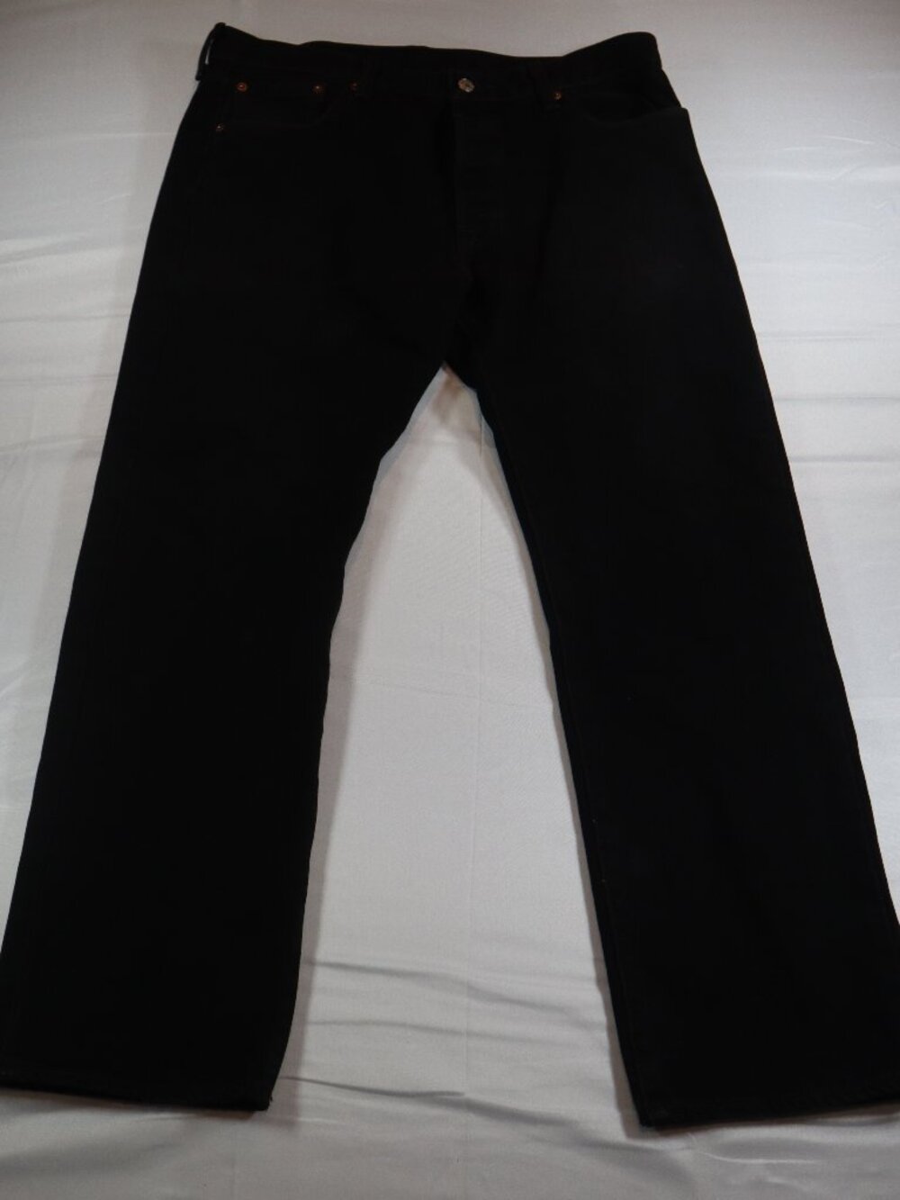 Levi's 501 Men's Black Denim Jeans Straight Regular Fit Button Fly 36x30